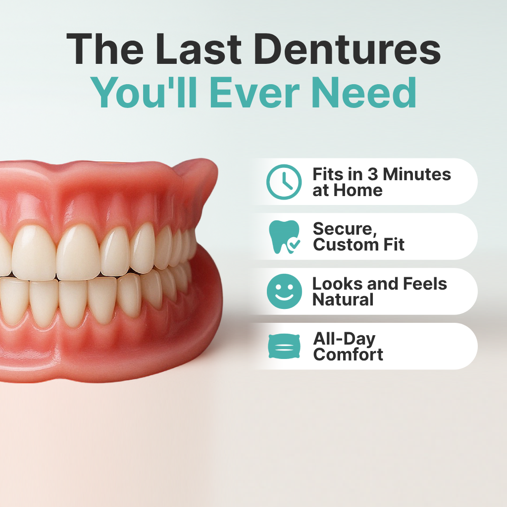 ✨Ends Today: 70% OFF! Cavebit™⏰ Custom-Fit Full Functional Dentures Make you more confident
